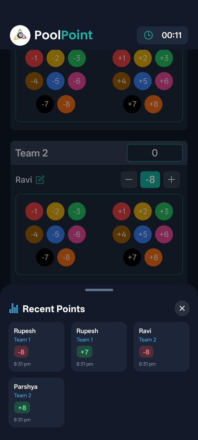 PoolPoint screen 5